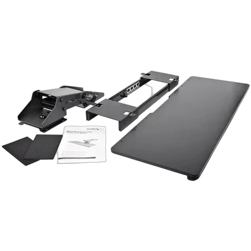 StarTech Support pour clavier informatique sous-bureau - Tiroir pour clavier adjustable Noir — vue 6
