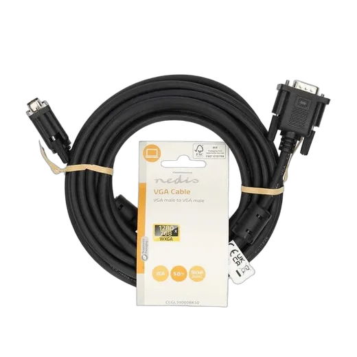 Nedis Câble VGA mâle/mâle - 5m - Noir — vue 1