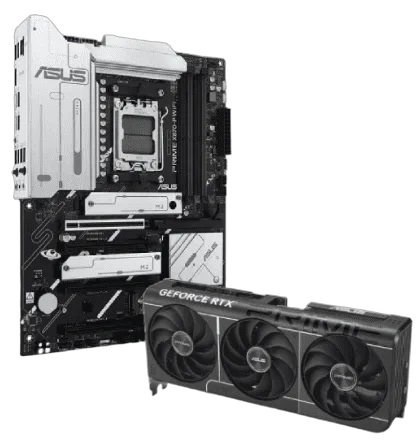 Asus PRIME X870-P WIFI + PRIME RTX 5070 OC — vue 1