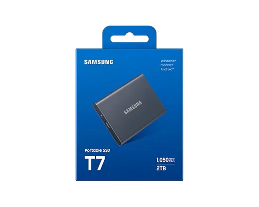 Samsung T7 USB 3.2 2 To Gris — vue 2