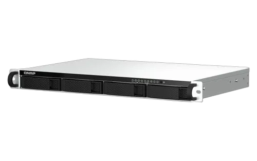 Qnap 1U 4-bay short depth 12" rackmount NAS — vue 4