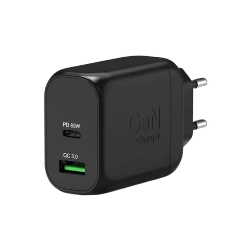 Port Chargeur mural GaN 65W - 2 ports + Câble USB-C 2m — vue 3