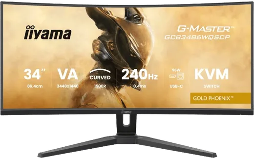 Iiyama G-MASTER GCB3486WQSCP-B1 - 34" CURVE UWQHD 240Hz VA 0.4ms HDR FreeSync Premium — vue 1