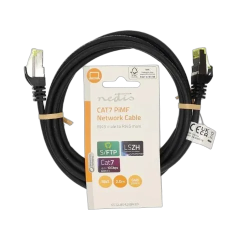 Nedis Câble RJ45 Cat7 S/FTP - 2m - Noir — vue 1