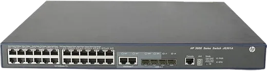 HPE ARUBA 3600-24 PoE+v2 EI - Manageable / 24p.10/100+4p.1000 SFP+2p. Combinés 1000 — vue 2