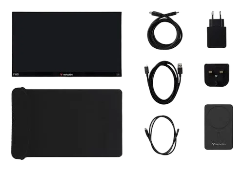 Verbatim Portable 14" FHD Touch Monitor LIGHT wit — vue 3