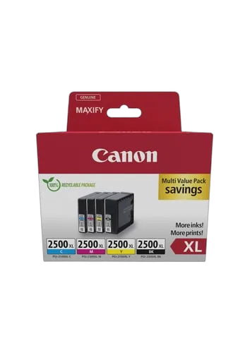 Canon Multipack Noir + Couleurs*3 - PGI-2500XL BK/C/M/Y MULTI — vue 1
