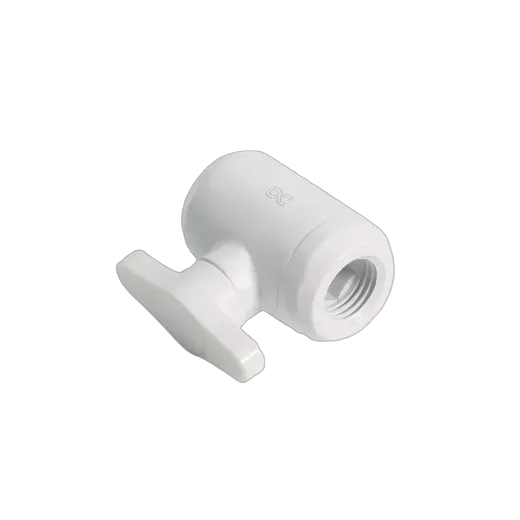 Alphacool Vanne à Bille 2 Voies pour Embouts 1/4" - Blanc — vue 1