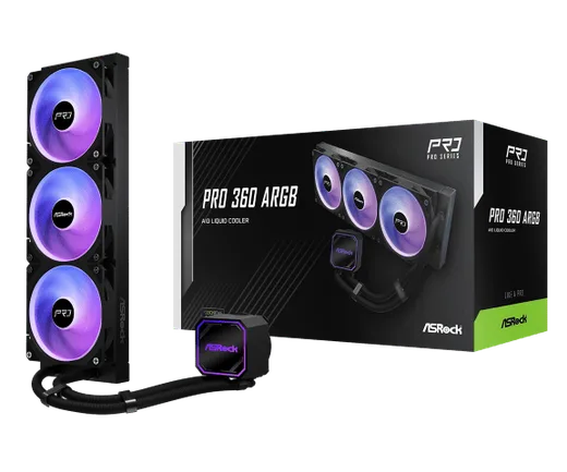 ASRock PRO 360 ARGB - 360mm - Noir, vue 2