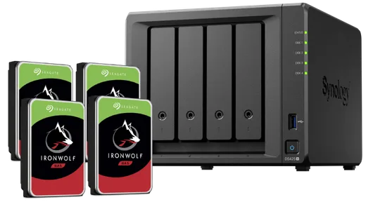 Synology DS425+ - 4 Baies avec 4 disques de 8To IronWolf — vue 1