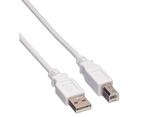 VALUE Câble USB-A 2.0 vers USB-B mâle/mâle- 1,8m - Blanc — vue 3