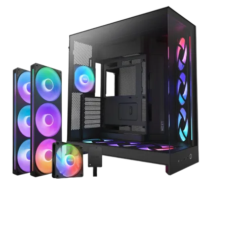 NZXT H9 Flow RGB+ Noir - MT/Sans Alim/E-ATX — vue 6