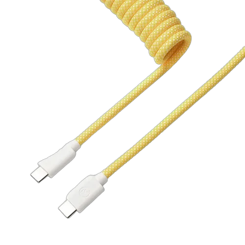 Keychron Cable Coiled Aviator - USB C - Jaune