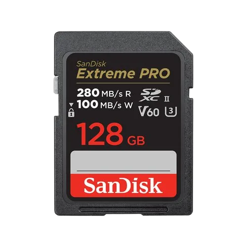 Sandisk PRO 128GB V60 UHS-II SD CARDS — vue 1