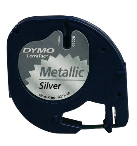 Dymo LETRATAG METALLIC TAPE 12MMX4M — vue 1