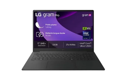 LG GRAM Pro - 17" QHD+ 144Hz U7 155H RTX 5050 32Go 2To W11