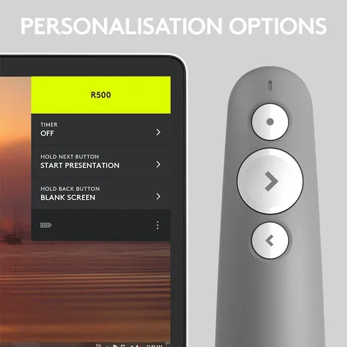 Logitech R500 Laser Presentation Remote Grey — vue 4