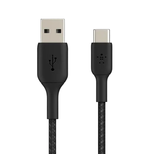 Belkin USB-A to USB-C Cable Braided 2M Black — vue 3