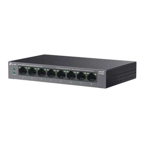 TP-Link LS108GP 8 ports - 10/100/1000 - PoE, vue 3
