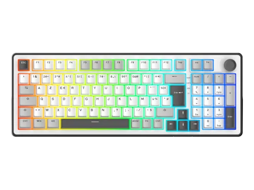 The G-LAB Keyz Elite 400 WG - Mécanique - Sans-Fil - RGB - Blanc/Gris