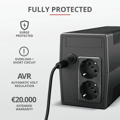 Trust PAXXON 800VA / 480W - 2 prises — vue 4
