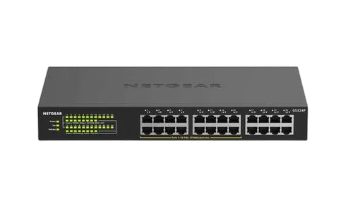 Netgear 24-Port Gigabit Ethern Unmngd PoE+Swtch — vue 5