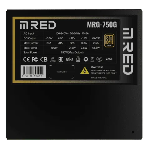 M.RED ATX 750 - 80 + GOLD - F.Mod - MRG-750G (Modulaire) — vue 10
