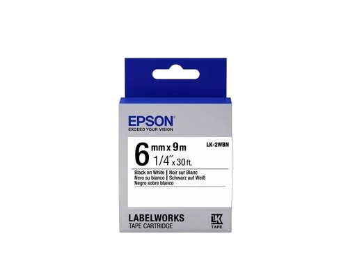 Epson TAPE - LK-2WBN STD BLK-/WHT 6/9 — vue 1