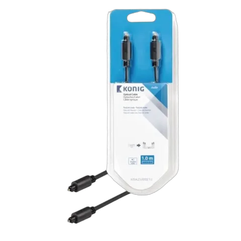 Câble optique Toslink mâle/mâle - 1m - Gris — vue 1