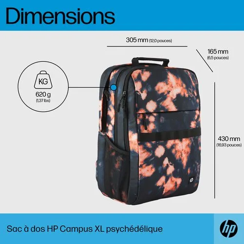 HP Campus XL Tie dye Backpack — vue 4