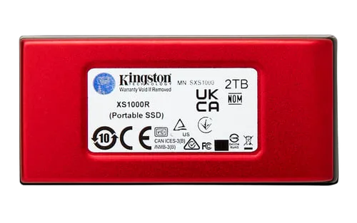 Kingston XS1000 Red USB-C 3.2 2To — vue 2