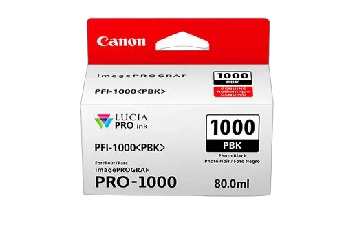 Canon Ink/PFI-1000 Cartridge Photo BK — vue 1