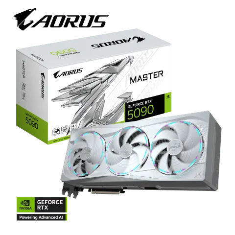 Gigabyte AORUS GeForce RTX 5090 MASTER ICE 32G — vue 3