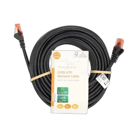 Nedis Câble RJ45 Cat6 U/UTP - 10m - Noir — vue 1