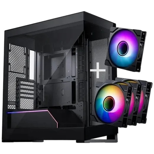 Phanteks NV Série NV NV5 MK2 Noir - mT/Sans Alim/E-ATX + 3 Packs M25 Gen2 PWM D-RGB — vue 1