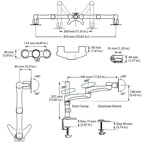 StarTech Dual Monitor Arm — vue 7