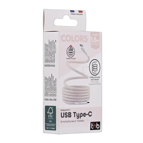T'nB Câble USB-C vers USB-C - 1,5m - Rose — vue 2