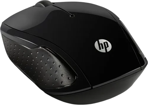 HP 200 BLACK WIRELESS MOUSE — vue 3