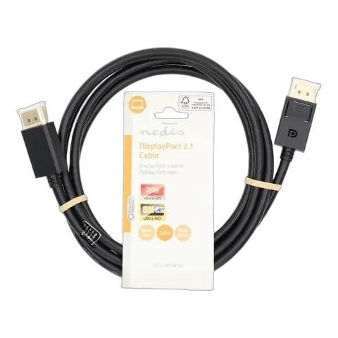 Nedis Câble DisplayPort 2.1 mâle/mâle - 2m - Noir — vue 1
