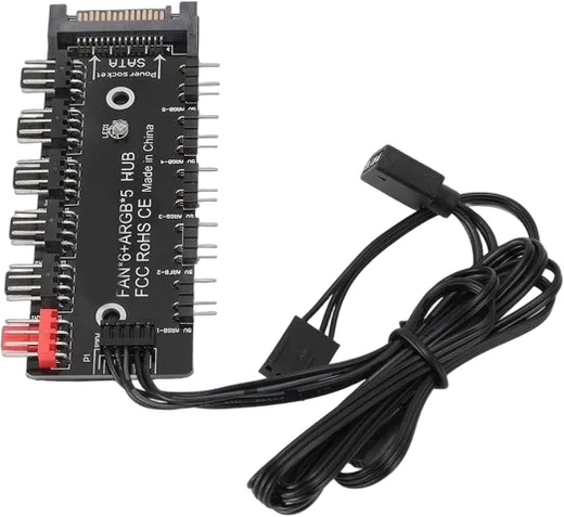 Deepcool CG580 FAN HUB Noir + R-EDF120-BKAPR86-G-1 — vue 4