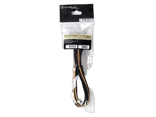 Silverstone Cable tressé 8-Pin EPS/ATX 4+4-Pin 300mm GOLD/Black — vue 5