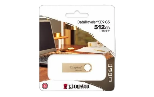 Kingston Clé 512Go USB 3.2 Datatraveler DTSE9G3/512Go — vue 3