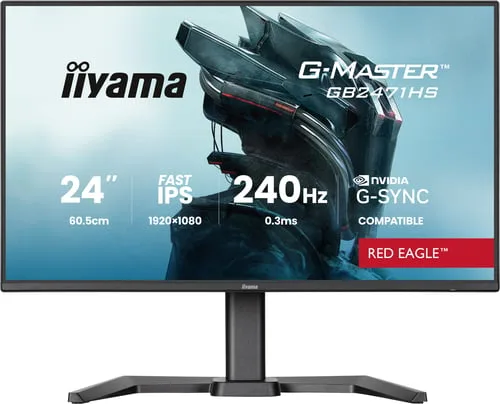 Iiyama G-Master GB2471HS-B1 - 23.8" FHD 240Hz Fast IPS 0.3ms G-Sync Adaptive Sync — vue 1
