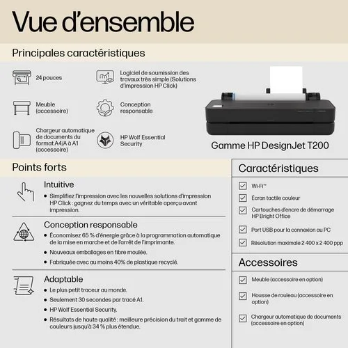 HP DESIGNJET T230 24-IN PRINTER — vue 3