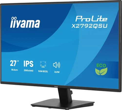 Iiyama Prolite X2792QSU-B1 - 27" QHD 120Hz IPS 3ms Adaptive Sync FreeSync — vue 3