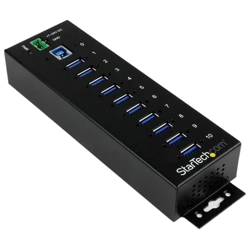 StarTech 10 Port Industrial USB 3.0 Hub - Metal — vue 1
