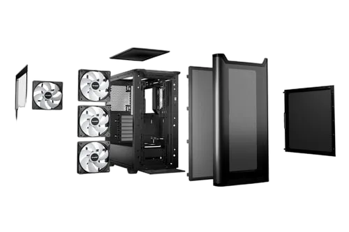 be quiet! Pure Base 501 DX Noir - MT/Sans Alim/ATX — vue 3