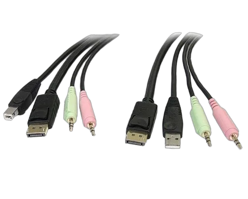 StarTech 4-in-1 USB DisplayPort KVM Switch Cable — vue 1