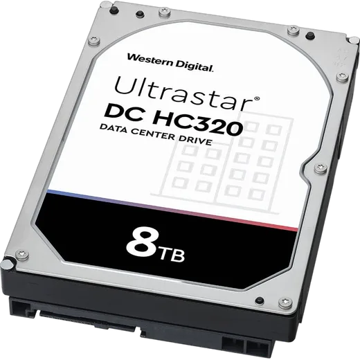 WD 8To SATA III 256Mo Ultrastar Data Center HC320 HUS728T8TALE6L4 — vue 3