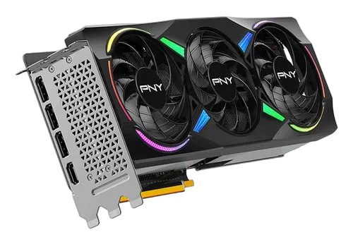 PNY RTX 5070Ti 16GB ARGB Overclocked Triple Fan, vue 3